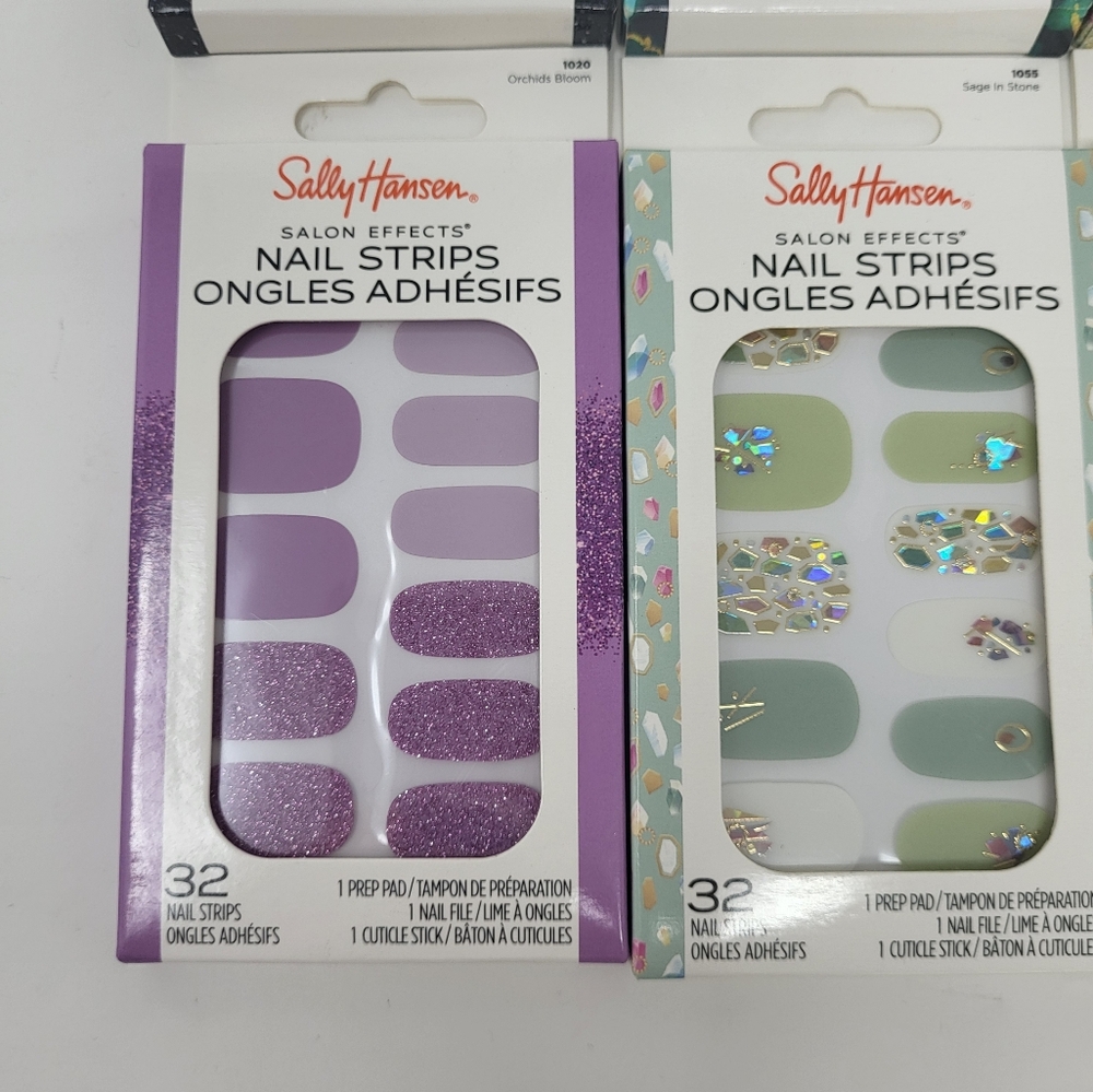 Bundle Of 6 Sally Hansen Salon Effects Nail Strips 32 Strips Per Pack Manicure - Picture 5 of 6